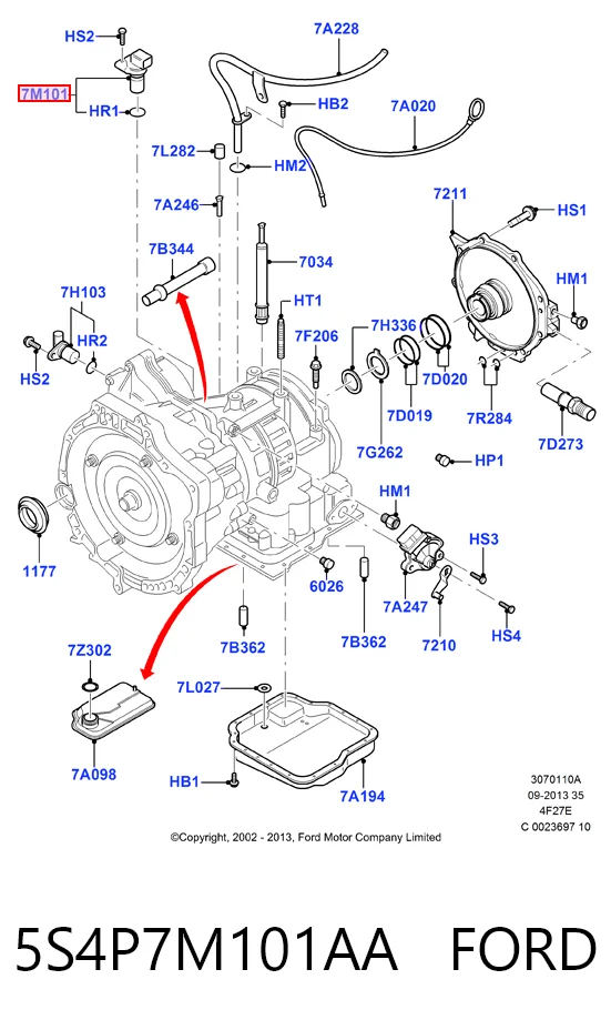 5S4P7M101AA Ford Датчик швидкості спідометра