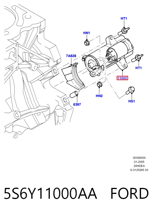 5S6Y11000AA Ford Стартер двигуна