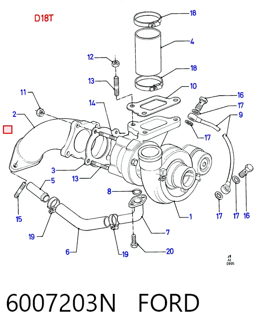 Турбонаддув на Ford Escort VII GAL, ANL