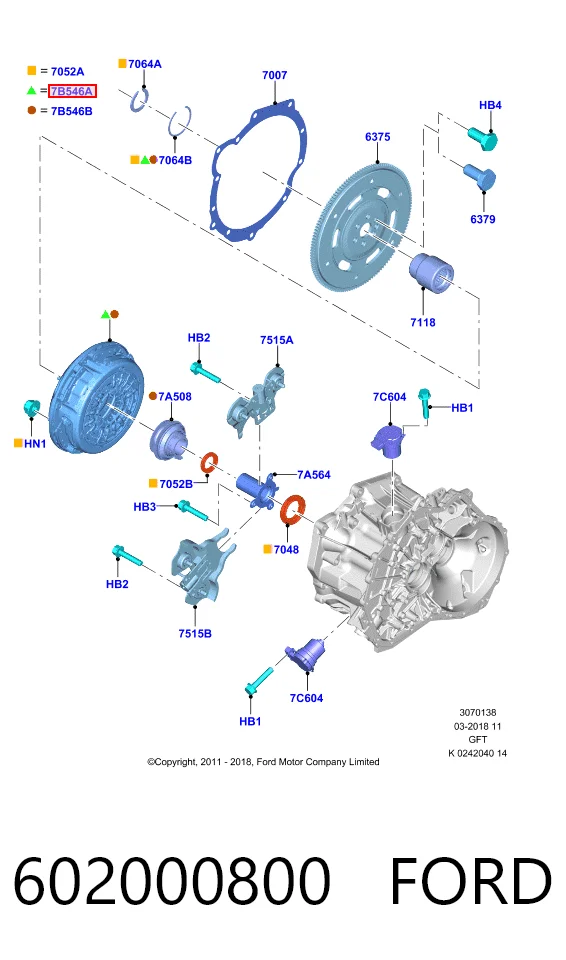 602000800 Ford Зчеплення в зборі