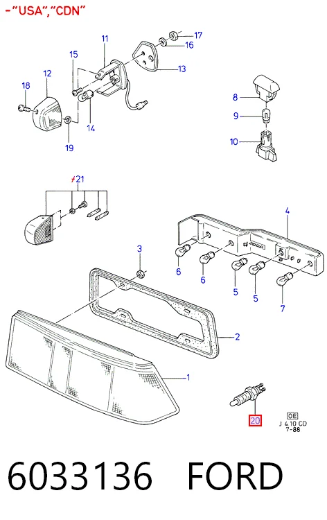  Датчик заднього ходу Ford Sierra 2