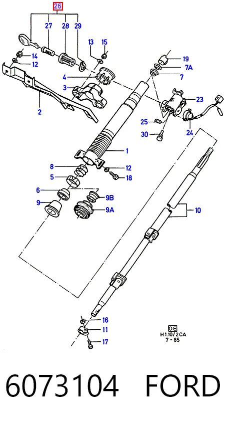 Замок запалювання Ford Sierra 1 GBC