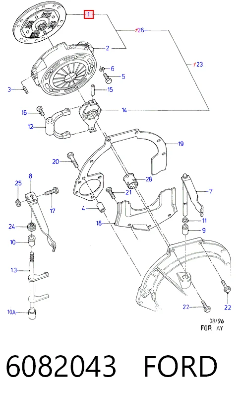  Диск зчеплення Ford Escort 4