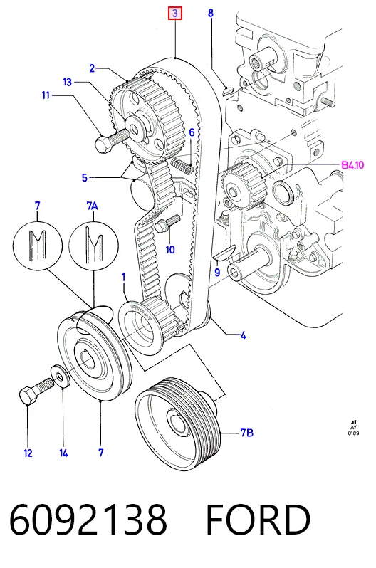 Зубчастий ремінь Ford Escort IV хетчбек (GAF, AWF, ABFT) (1985 - 1990) ціна, від 10.36 USD
