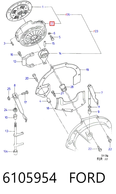 Купити Корзина зчеплення Ford Escort III GAA, AWA, ABFT, AVA