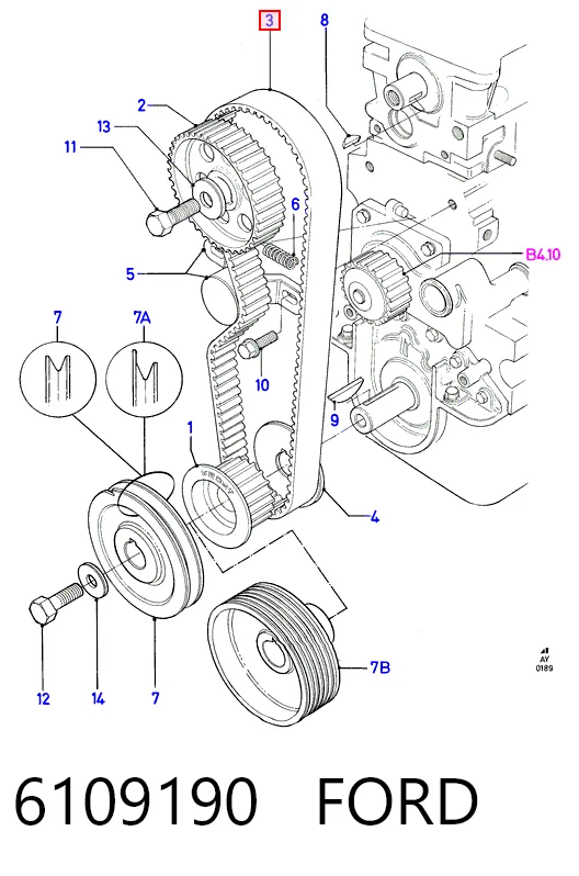 Купити Ремінь ГРМ Ford Escort IV GAF, AWF, ABFT