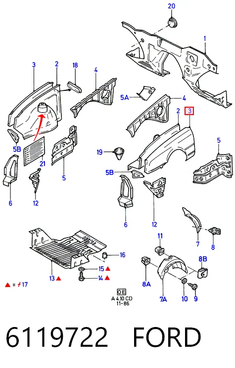 Крила на Ford Sierra I GBC