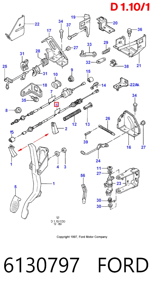 BC1000 DP Group Трос газу (акселератора)