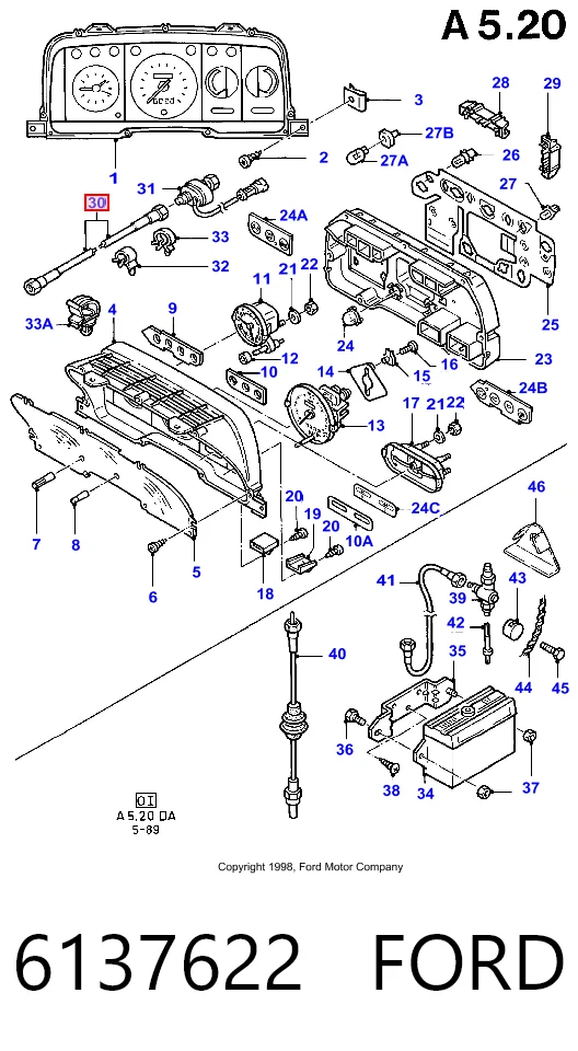 Тросик спідометра на Ford Escort IV GAF, AWF, ABFT