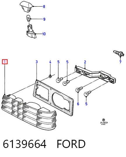 Ліхтар задній лівий Ford Escort 3 GAA, AWA, ABFT, AVA