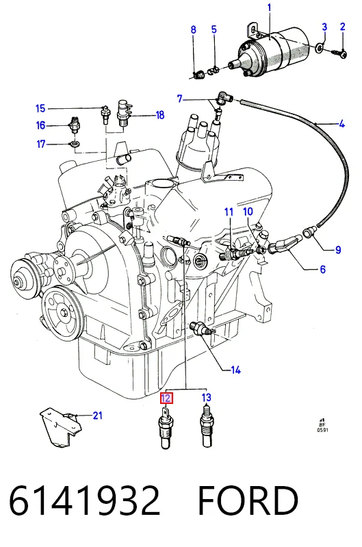  Датчик температури охолоджуючої рідини Ford Escort 4