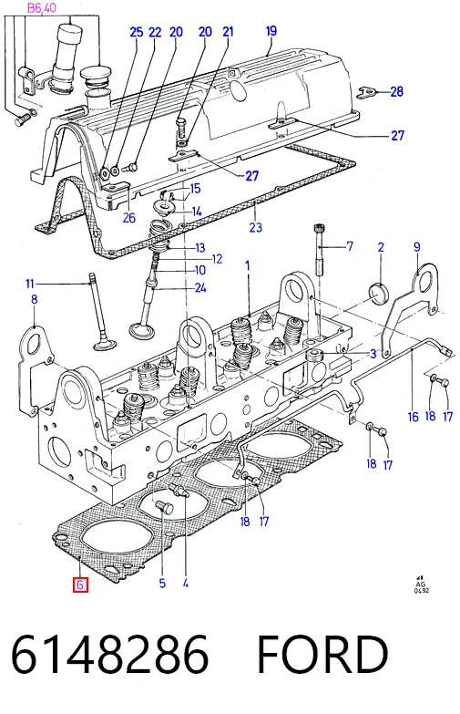  Прокладка ГБЦ Ford Taunus 