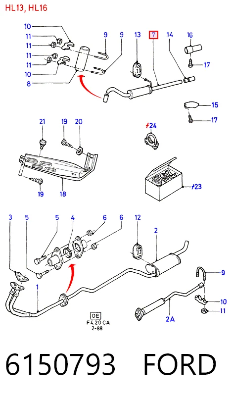 Глушник, задня частина на Peugeot 205 II 20A, C