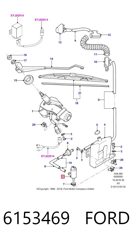  Моторчик омивача Volkswagen Golf 2
