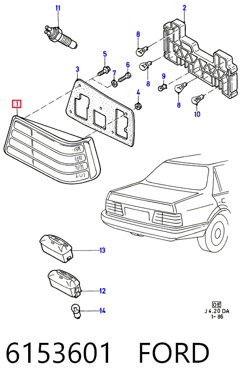 Ліхтар задній правий Ford Orion 2 AFF