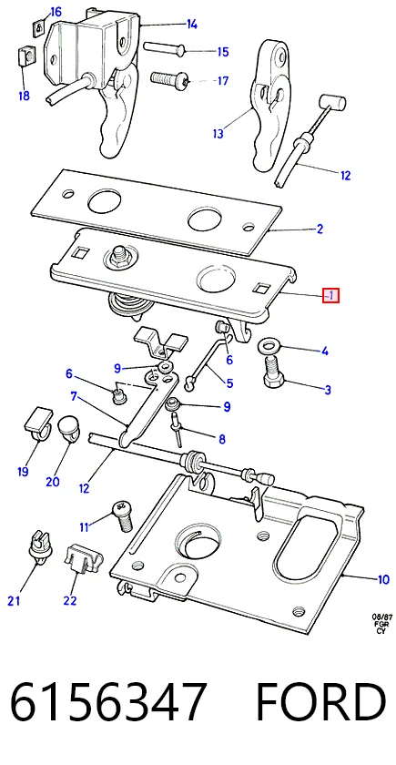 Замок капота Ford Transit IV фургон (T) (1985 - 1992) ціна, від 6.34 USD