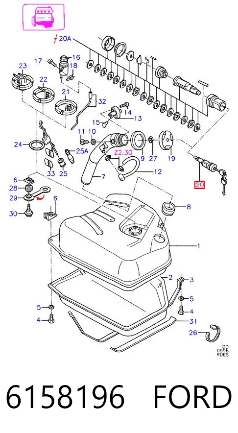 Кришка / пробка бензобака на Ford Fiesta Mk3 GFJ