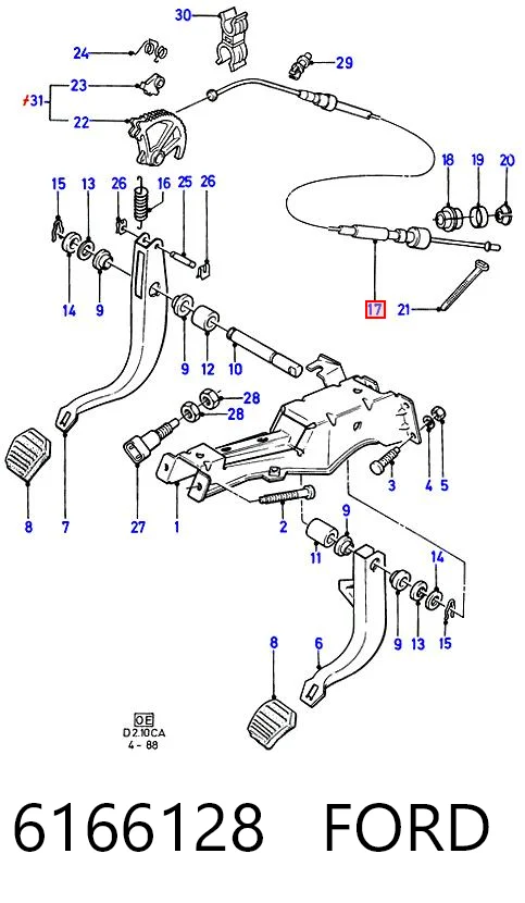 Тросик зчеплення DP Group CP3204