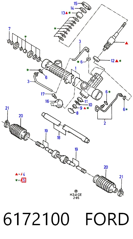 Купити Ремкомплект рульової рейки Ford Scorpio I GAE, GGE