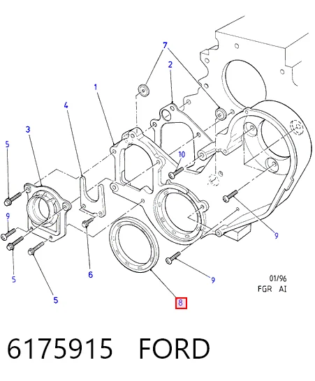 Сальник колінчастого валу на Ford Escort CLASSIC AAL, ABL