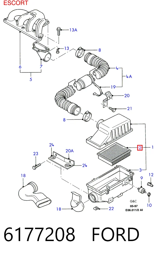  Повітряний фільтр Ford Orion 2