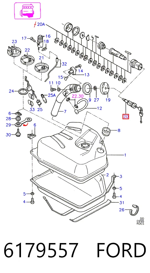 Пробка паливного бака Ford Fiesta Mk3 хетчбек (GFJ) (1989 - 1995) ціна, від 24.60 USD