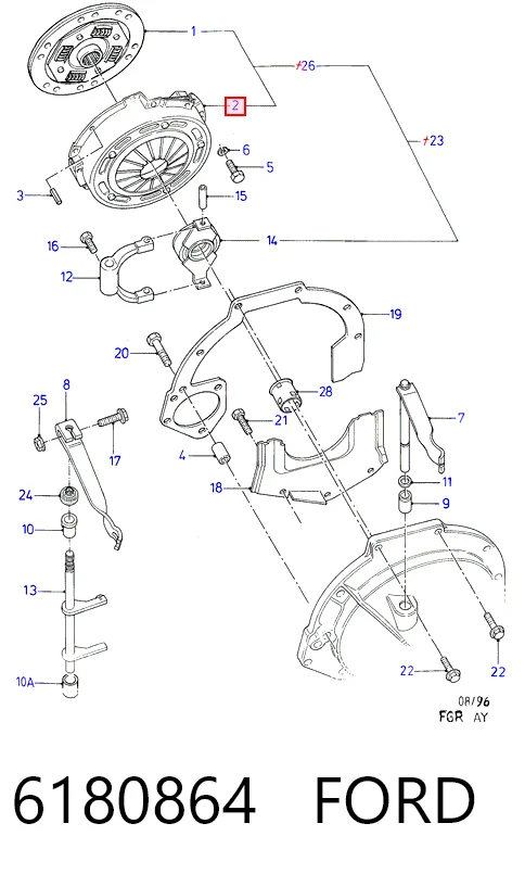 Пелюстковий кошик зчеплення Ford Escort IV хетчбек (GAF, AWF, ABFT) (1985 - 1990) ціна, від 32.93 USD
