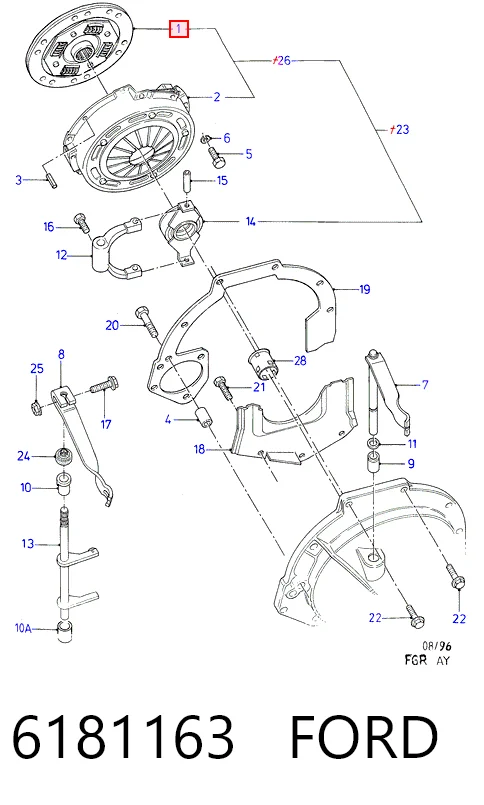  Диск зчеплення Ford Fiesta 