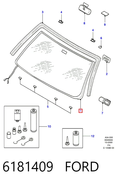 Автоскло Ford Escort V хетчбек (GAL) (1990 - 1992) ціна, від 66.34 USD