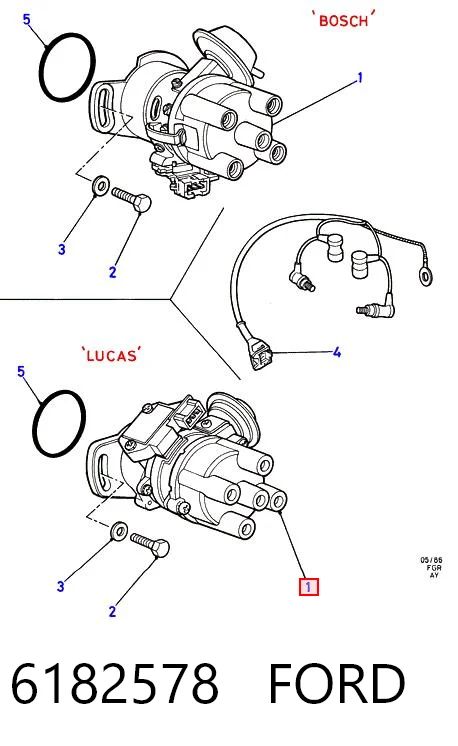 Розподільник запалювання (трамблер) Ford Escort 5 GAL