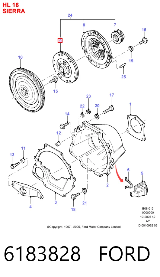Диск зчеплення на Ford Scorpio II GFR, GGR