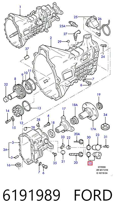 Датчик швидкості спідометра на Ford Sierra II GBG, GB4
