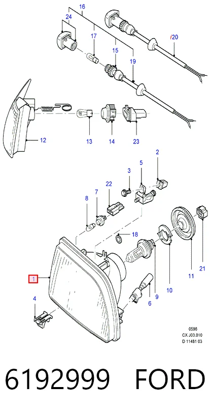 Фари Ford Fiesta Mk3 хетчбек (GFJ) (1989 - 1995) ціна, від 25.50 USD