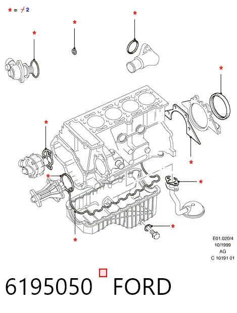  Прокладка ГБЦ Ford Scorpio 1