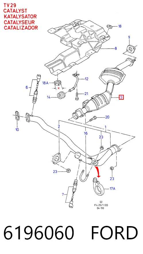 Купити Каталізатор Ford Sierra II GBC,GBG