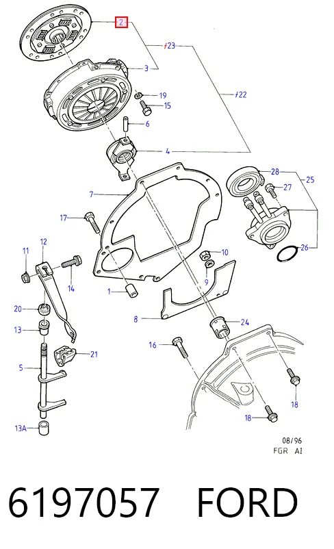 Диск зчеплення ведений Ford Escort VI