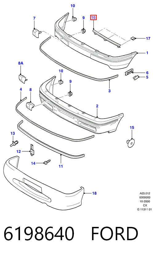 Купити Решітка радіатора Ford Fiesta Mk3 GFJ