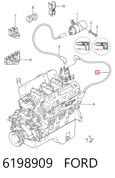 Дроти запалювання Ford Sierra I хетчбек (GBC) (1982 - 1987) ціна, від 36.44 USD