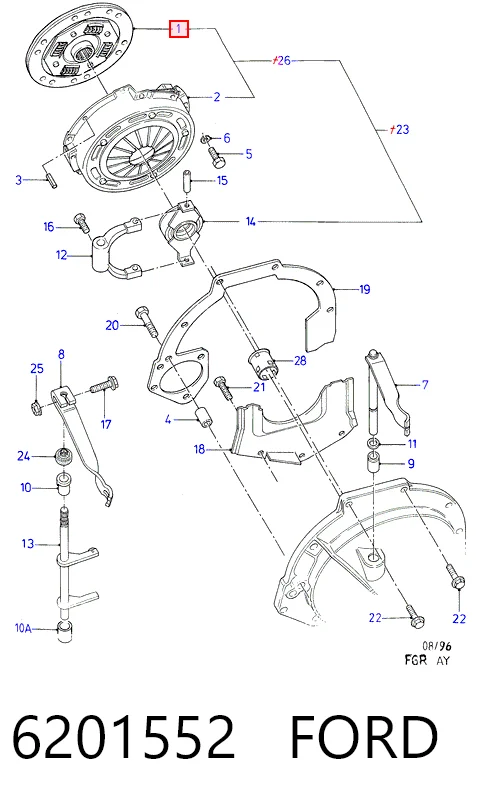 Диск зчеплення на Ford Fiesta Mk3 GFJ