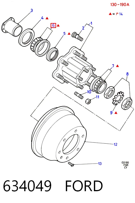 634049 Ford Підшипник ступиці задньої
