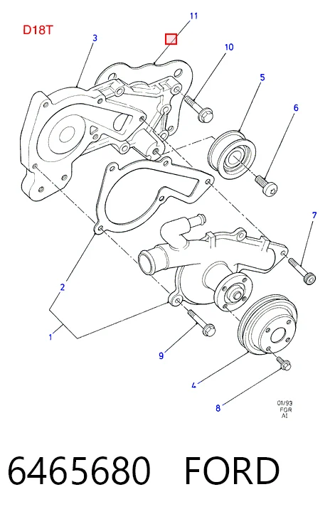  Прокладка впускного колектора Ford Escort 7