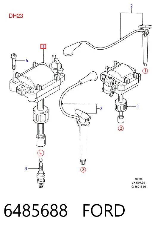 6485688 Ford Котушка запалювання
