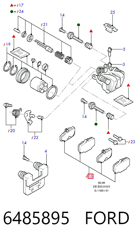 Задні гальмівні колодки Ford Scorpio II седан (GFR, GGR) (1994 - 1998) ціна, від 15.67 USD