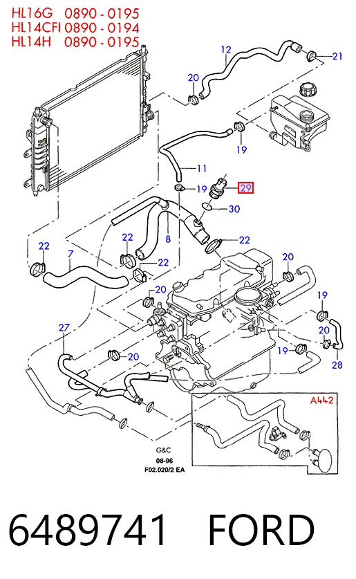 Датчик температури радіатора Ford Escort VI хетчбек (GAL) (1992 - 1995) ціна, від 9.49 USD