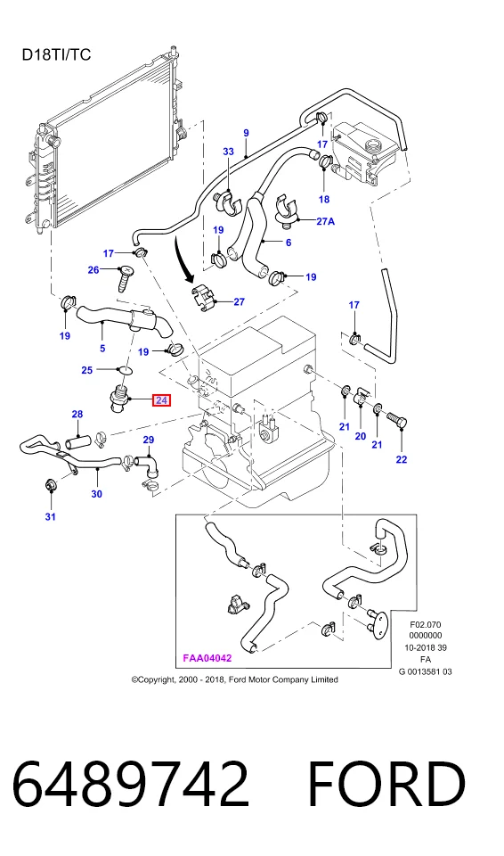 Купити Датчик включення вентилятора Ford Escort CLASSIC AAL, ABL