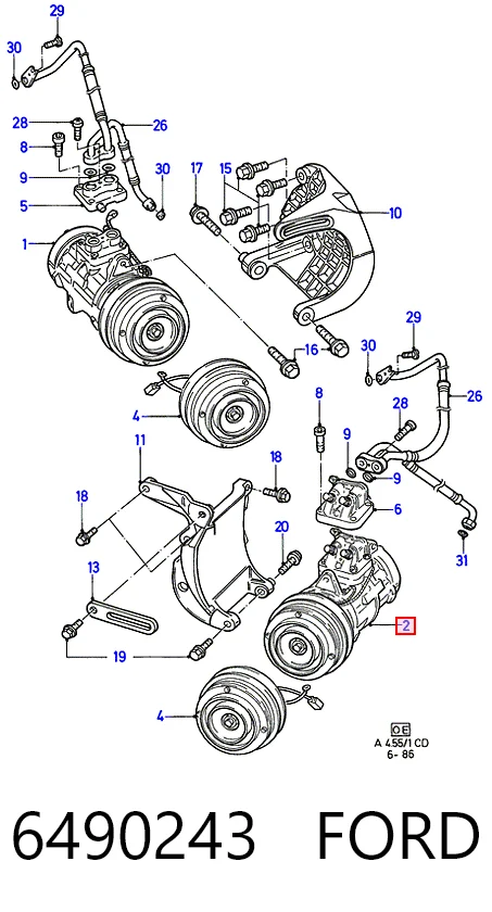 Купити Компресор кондиціонера Ford Granada  GU