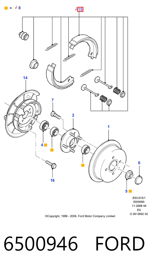 Купити Колодки ручника Ford Escort VII GAL, AAL, ABL