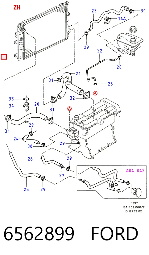 Купити Радіатор Ford Escort VII GAL, ANL