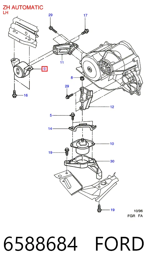 Подушка (опора) двигуна, ліва Ford Escort 4