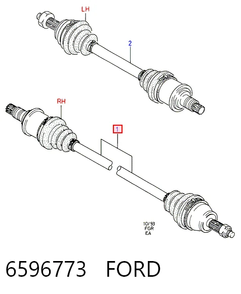 Піввісь передня, права Ford Escort V хетчбек (GAL) (1990 - 1992) ціна, від 66.22 USD